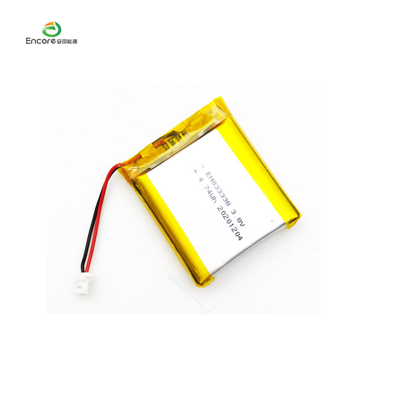 833338 1280 mAh 3,8 V wiederaufladbare Lipozelle